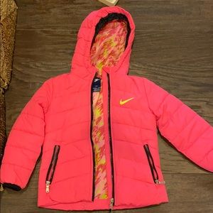 Girls Nike Hot Pink Puffer Coat